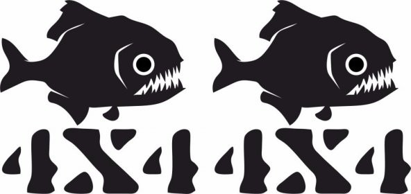 Sticker Masters Pirana Sticker ürün görseli