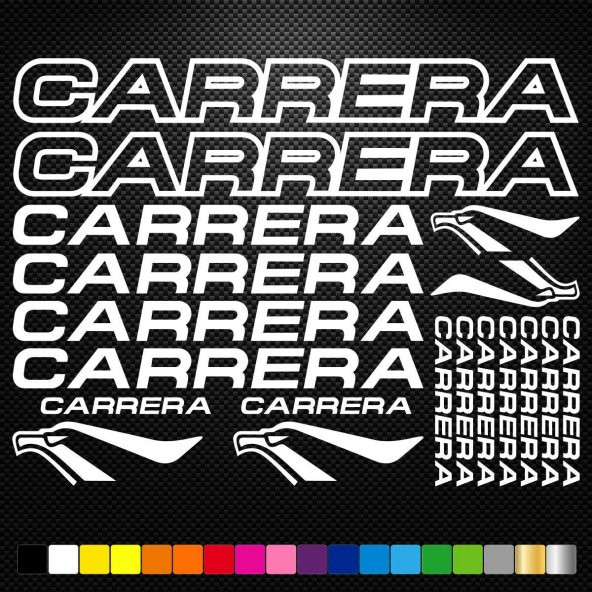 Sticker Masters Carrera Bisiklet Sticker Set Etiket