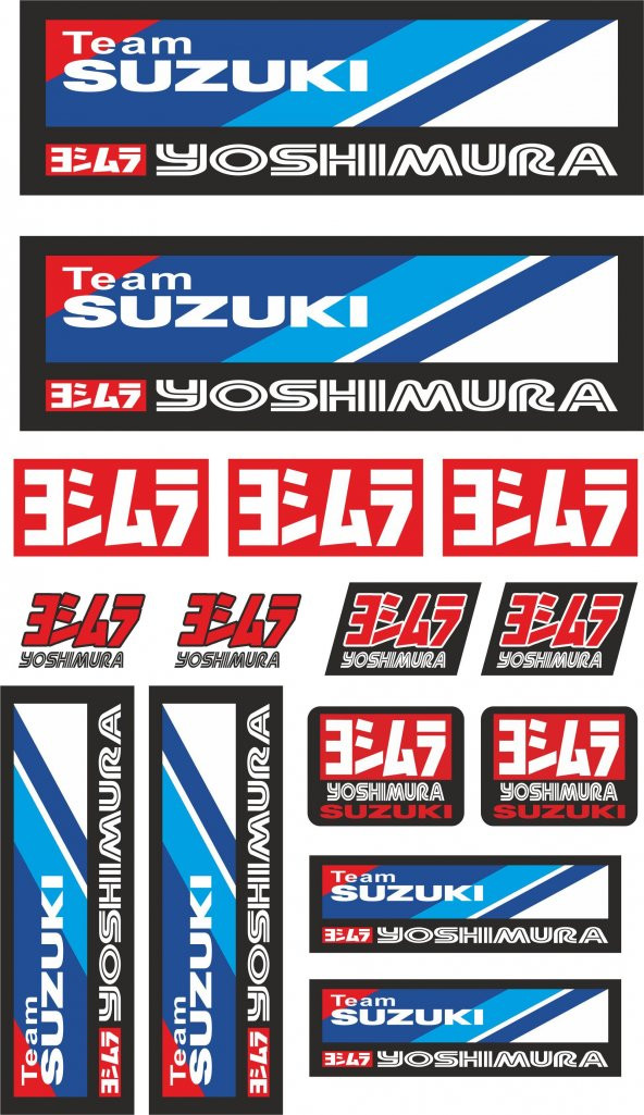 Sticker Masters Yoshimura Team Suzuki Sponsor Set ürün görseli