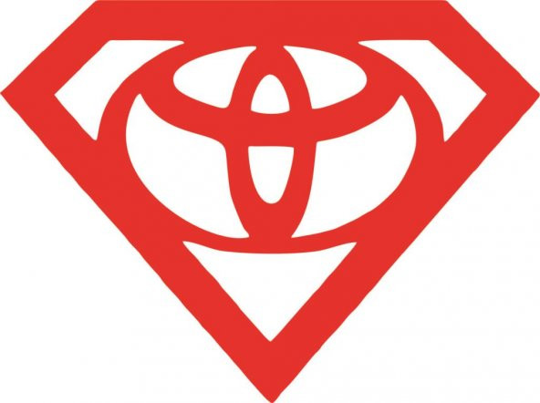 Sticker Masters Toyota Süpermen Logo Sticker - Resim 2
