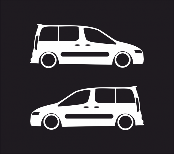 Sticker Masters Peugeot Partner Basık Sticker ürün görseli