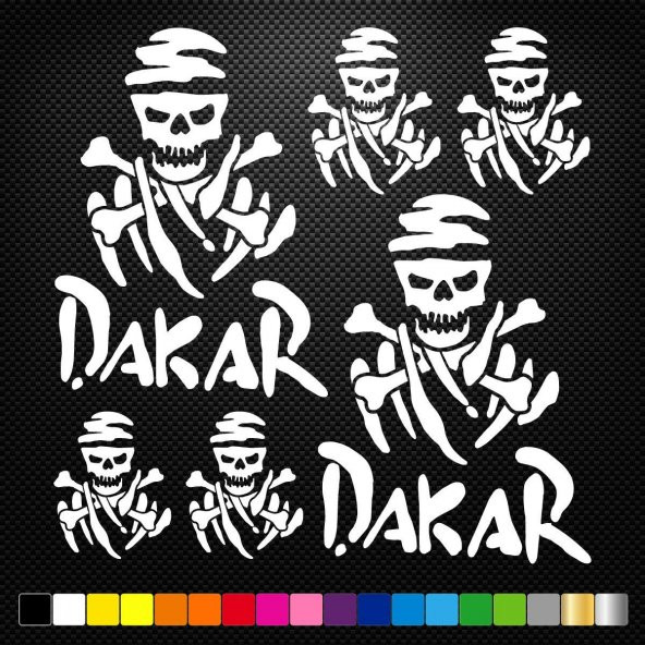 Sticker Masters Skull Dakar Sticker Set Etiket