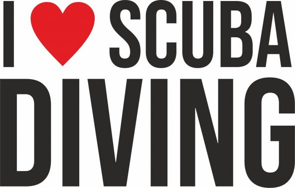 Sticker Masters I Love Scuba Diving Dalış Sticker Etiket Çıkartma