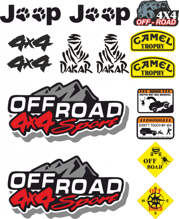 Sticker Masters Jeep Off Road Sticker Set