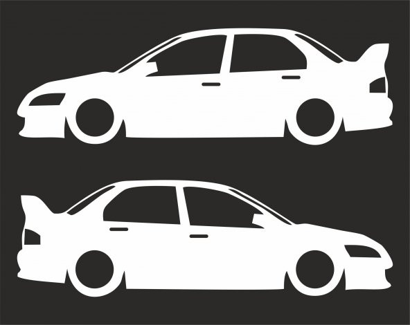 Sticker Masters Mitsubishi Lancer Evo 7,8,9 Evolution Basık Araç