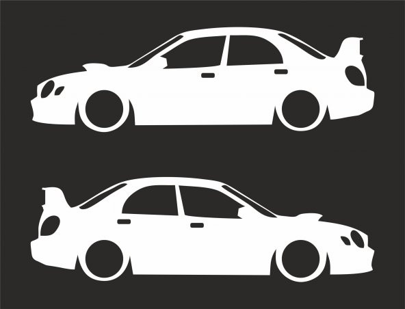 Sticker Masters Subaru İmpreza Wrx Sti Basık Araç Sticker ürün görseli