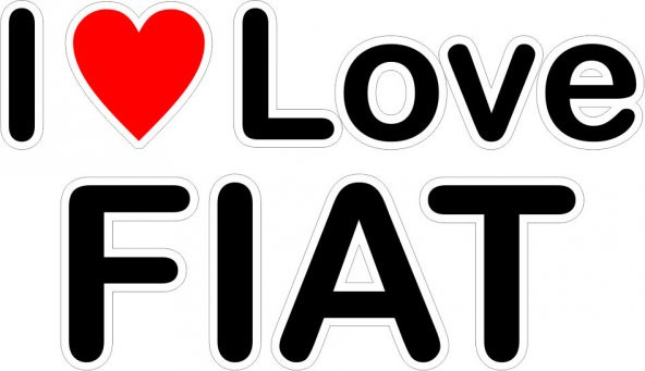 Sticker Masters I Love My Fiat Sticker