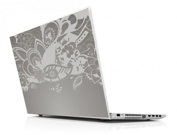 Sticker Masters Gri Floral Laptop Sticker