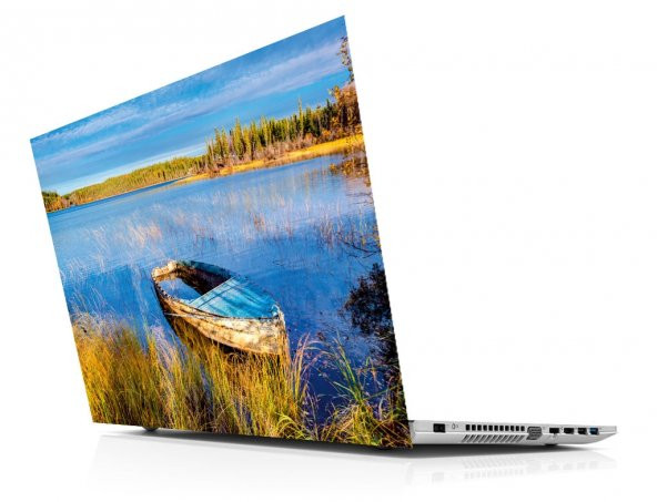 Sticker Masters Blue Sky And Lake Laptop Sticker ürün görseli