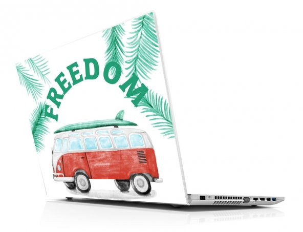 Sticker Masters Vintage Caravan Freedom Laptop Sticker ürün görseli