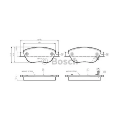 Opel Corsa D 1.3 CDTİ  0986TB3141 ÖN FREN BALATASI BOSCH