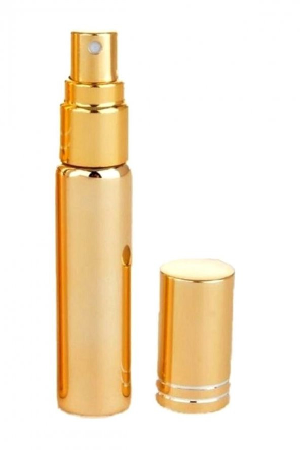Cep Parfüm Ve Kolonya Şişesi Doldurulabilir Boş Şişe Gold Renk 10 ml Sprey  Parfüm Şişesi
