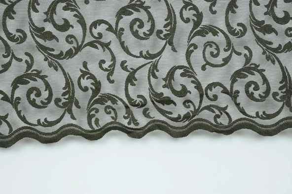 SULTAN 2 MODEL HAKİ YEŞİL RENK TEK KANAT Hazır dikilmiş Pileli Fon Perde 75*260 cm - Resim 3