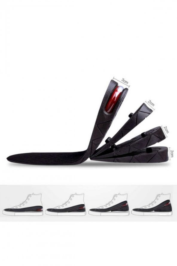 7 Cm Hava Yastıklı Boy Uzatıcı Tabanlık Boy Uzatan Topuk Yükseltici - 6