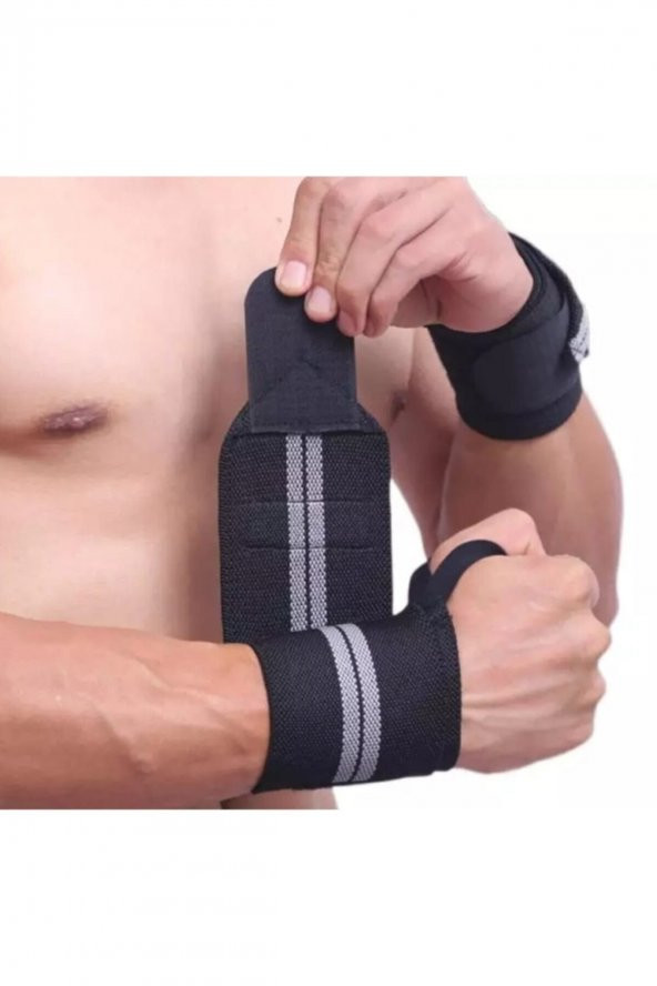 H& Fitness & Crossfit Bilek Bandajı - Wrist Wraps El Bilek Sargısı - 1 Çift - 2