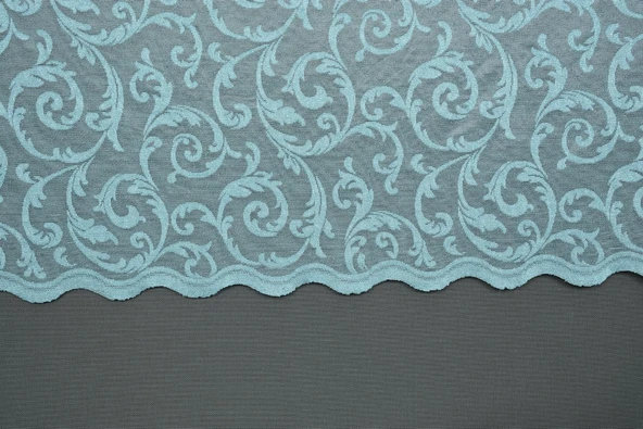 SULTAN 2 MODEL MAVİ RENK TEK KANAT Hazır dikilmiş Pileli Fon Perde 75*260 cm - Resim 3