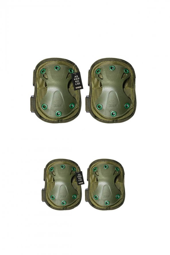 Siyah Koruyucu Dizlik ve Dirseklik Takımı - Askeri Airsoft Motosiklet Bisiklet