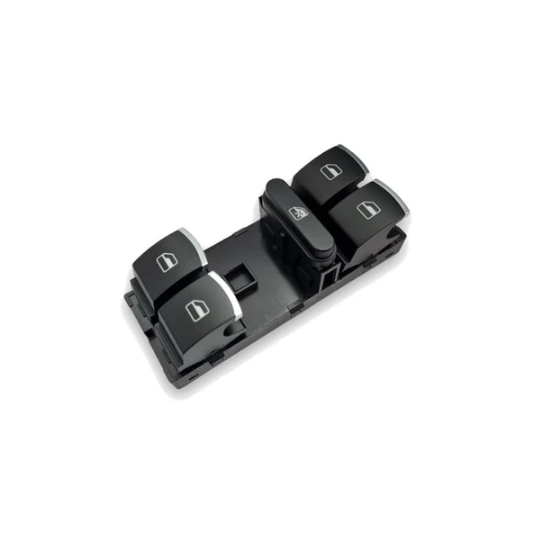 VW Jetta MK5 2006-2011 Sol Ön Cam Düğmesi Dörtlü Krom 5K4959857 ürün görseli