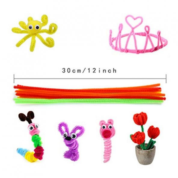 Şönil Renkli 50 Cm 50li 1 Paket Artlantis 50 Cm Renkli Tüylü Tel 50 li 1 Paket - 2