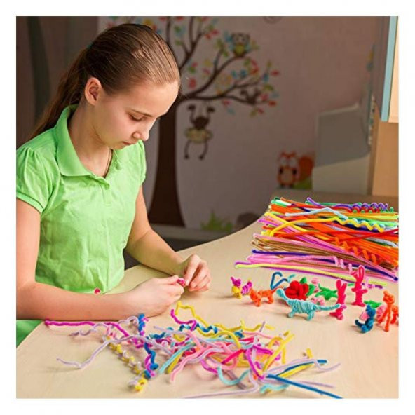 Şönil Renkli 50 Cm 50li 1 Paket Artlantis 50 Cm Renkli Tüylü Tel 50 li 1 Paket - 6