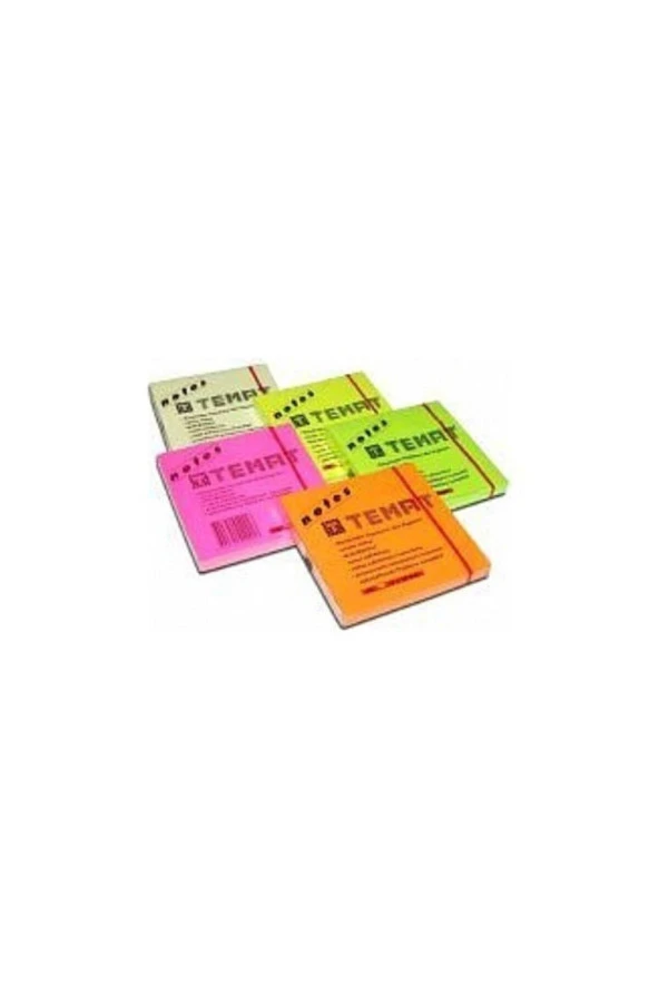 Temat Yapışkanlı Not Kağıdı 75x75 MM Fosforlu Sarı