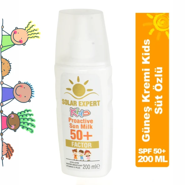 Solar Expert Sun Milk ÇOCUK Kids Güneş Kremi Spf 50+Factor 200 ml