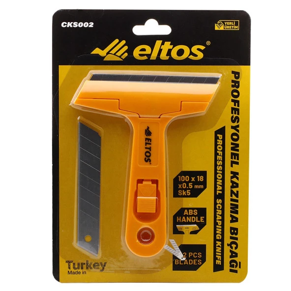 Eltos Cam Kazıma Bıçağı Yedek Jiletli Saplı 14.5 cm CKS002 - 4