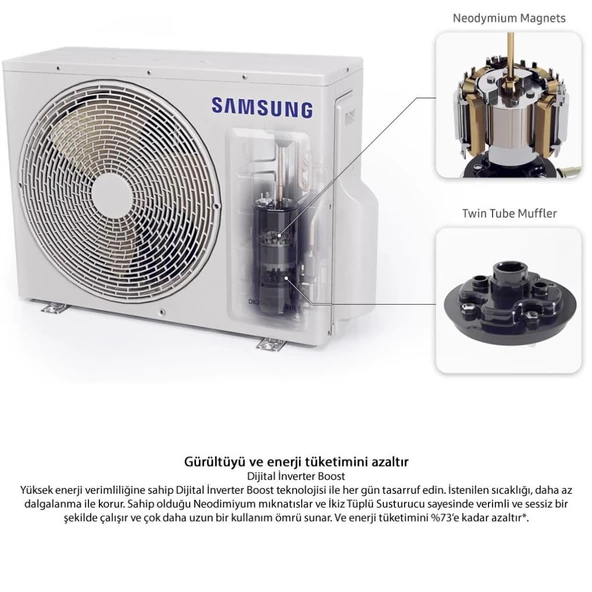 Samsung AR12BXFCMWK/SK WindFree Premium Wifi 12000 Btu A++ İnverter Klima - 8