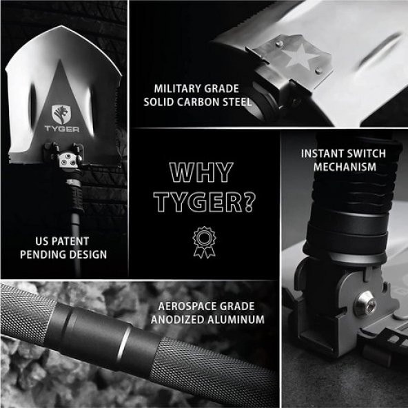 Tyger Auto Shovel 16sı 1 Arada Kamp Küreği - 4