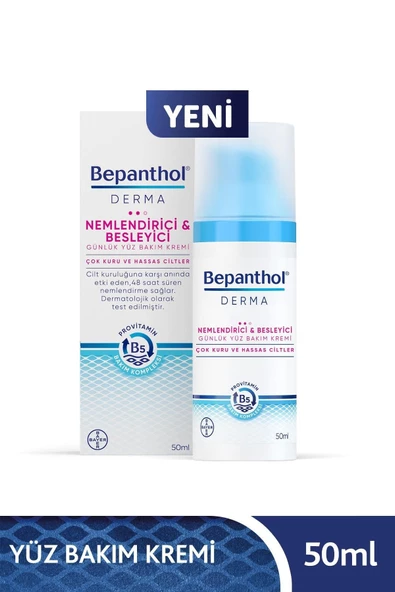 Bepanthol Derma Nemlendirici ve Besleyici Günlük Yüz Bakım Kremi 50 ml