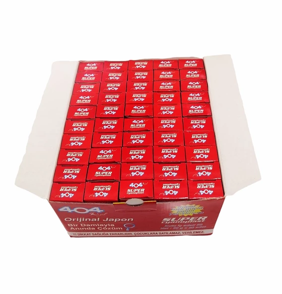 404 Japon Süper Yapıştırıcı 20 Gr. (50 Adetlik Kutu) - Resim 3