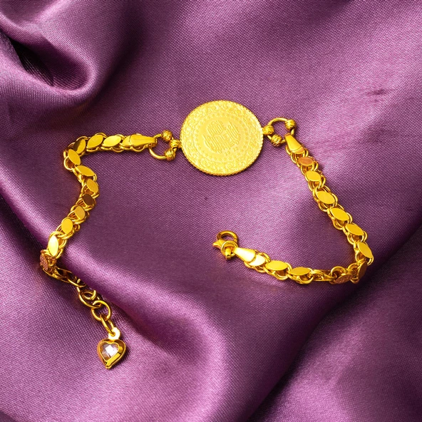 Halep Zincirli Çeyrek Altınlı Bileklik - Resim 5