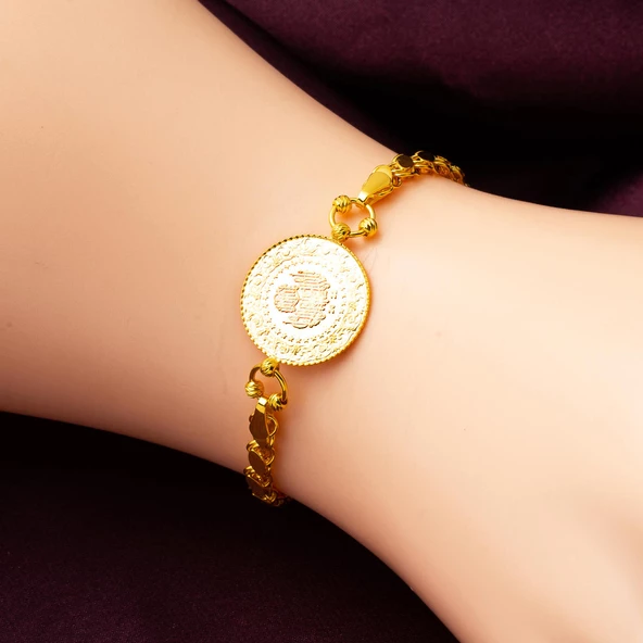 Halep Zincirli Çeyrek Altınlı Bileklik - Resim 2