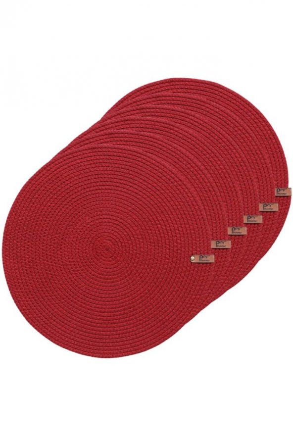 Amerikan Servis Supla Seti 6lı Yıkanabilir, Dayanıklı,ısıya Duyarlı, Uzun Ömürlü, Kırmızı Renk