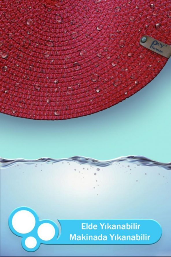 Amerikan Servis Supla Seti 6lı Yıkanabilir, Dayanıklı,ısıya Duyarlı, Uzun Ömürlü, Kırmızı Renk - 3