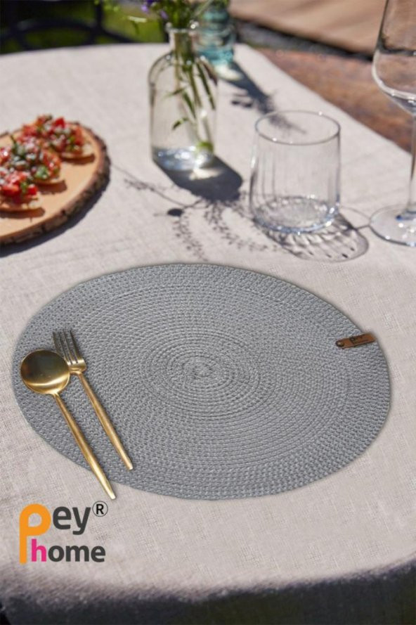 Amerikan Servis Supla Seti 6lı Yıkanabilir, Dayanıklı,ısıya Duyarlı, Uzun Ömürlü, Gri Renk - 6