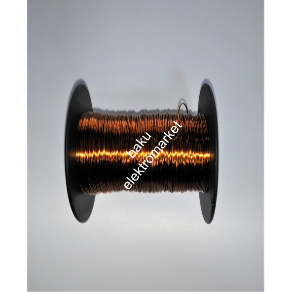 Bakü elektromarket Emaye Kaplı Bakır Bobin Teli 0,50mm Kalınlık 25 Metre - 1