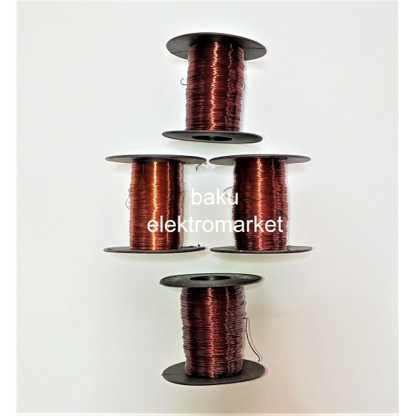 Bakü elektromarket Emaye Kaplı Bakır Bobin Teli 0,50mm Kalınlık 25 Metre - 3