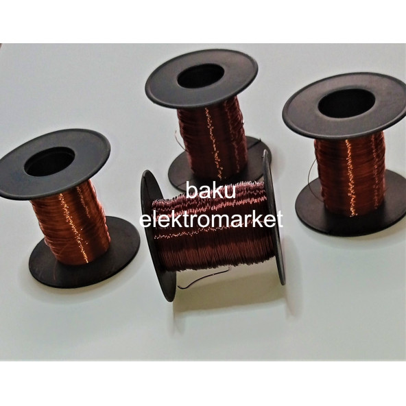 Bakü elektromarket Emaye Kaplı Bakır Bobin Teli 0,50mm Kalınlık 25 Metre - 4