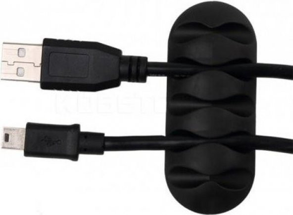 3lü Set 5 Kanallı Kablo Tutucu Düzenleyici Sabitleyici Kablo Düzenleyici SİYAH - 3