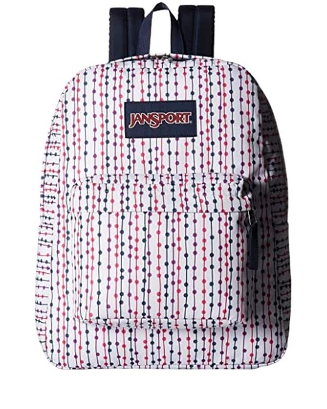 Jansport Superbreak Renkli Noktalı Sırt Çantası Beyaz