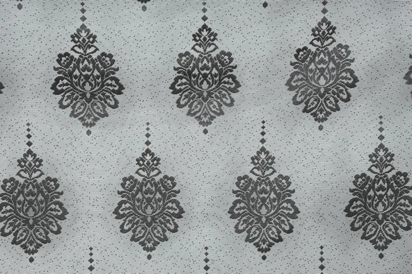 NOKTALI DAMAKS MODEL ANTRASİT RENK TEK KANAT Pileli Fon Perde 75*260 cm - Resim 4