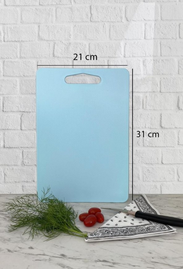 Kesme Tahtası Plastik Mavi 21x31 cm - Resim 2
