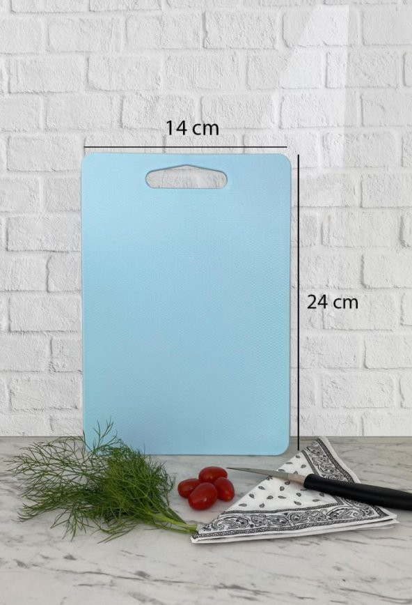 Kesme Tahtası Plastik Mavi 14x24 cm - 2