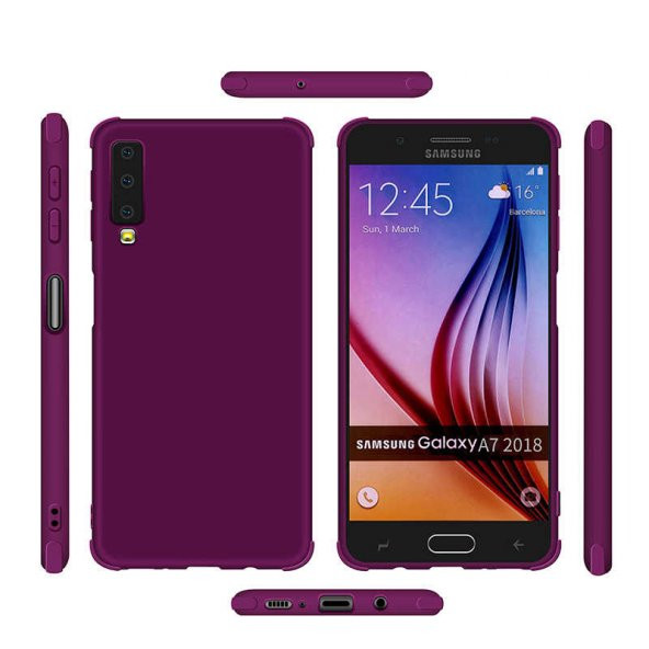 Samsung Galaxy A7 2018 uyumlu Kılıf Zore Neva Silikon - 4