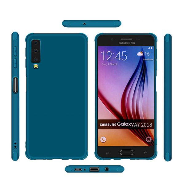 Samsung Galaxy A7 2018 uyumlu Kılıf Zore Neva Silikon - 6