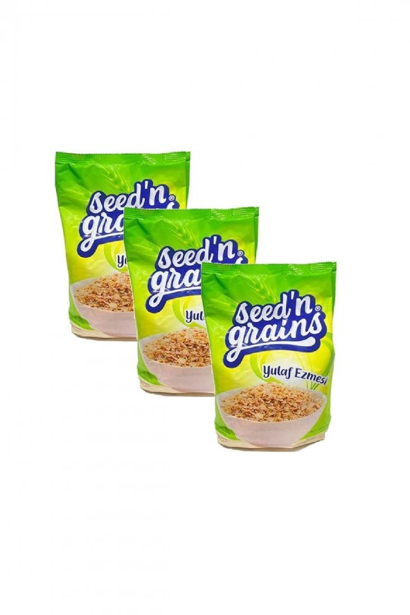 Seedn Grains Doğal Yulaf Ezmesi 1 kg 3 Adet - 1