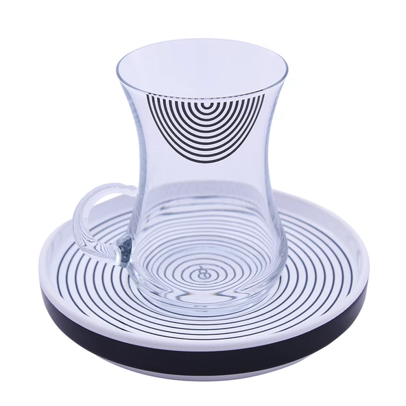 Decorium Çay Takımı Kulplu 12 Prc Monochrome M02051 - 2