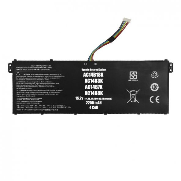 Acer Aspire E5-771, E5-771G Notebook Batarya - Pil Ver.2 (15.2V) - 2