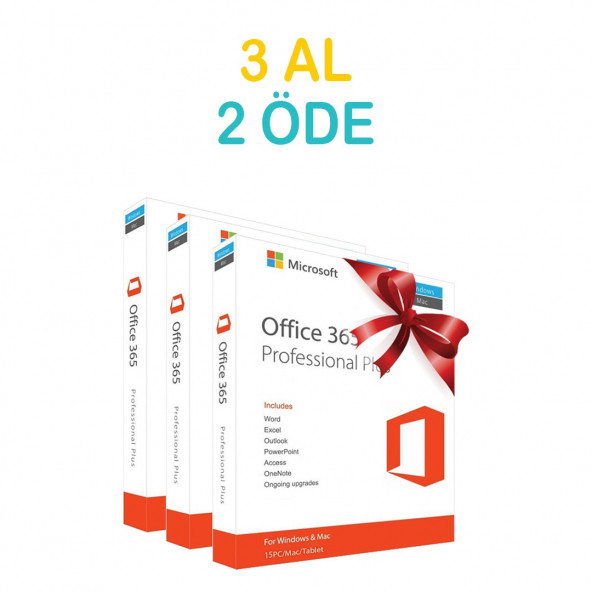Microsoft Office 365 Pro Plus 5 Cihaz Lisans Hesabı - 3 AL 2 ÖDE